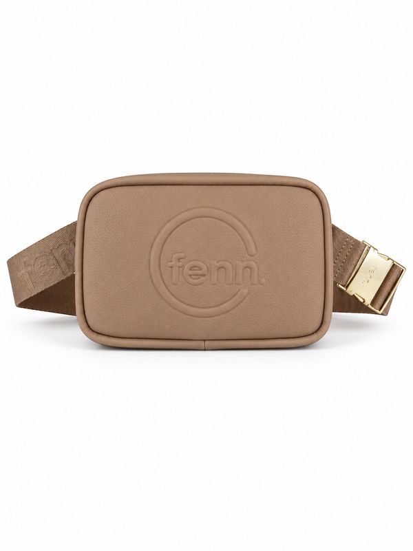 Fenn - Pouch Canvas Strap - Cappuccino - Gold Zip