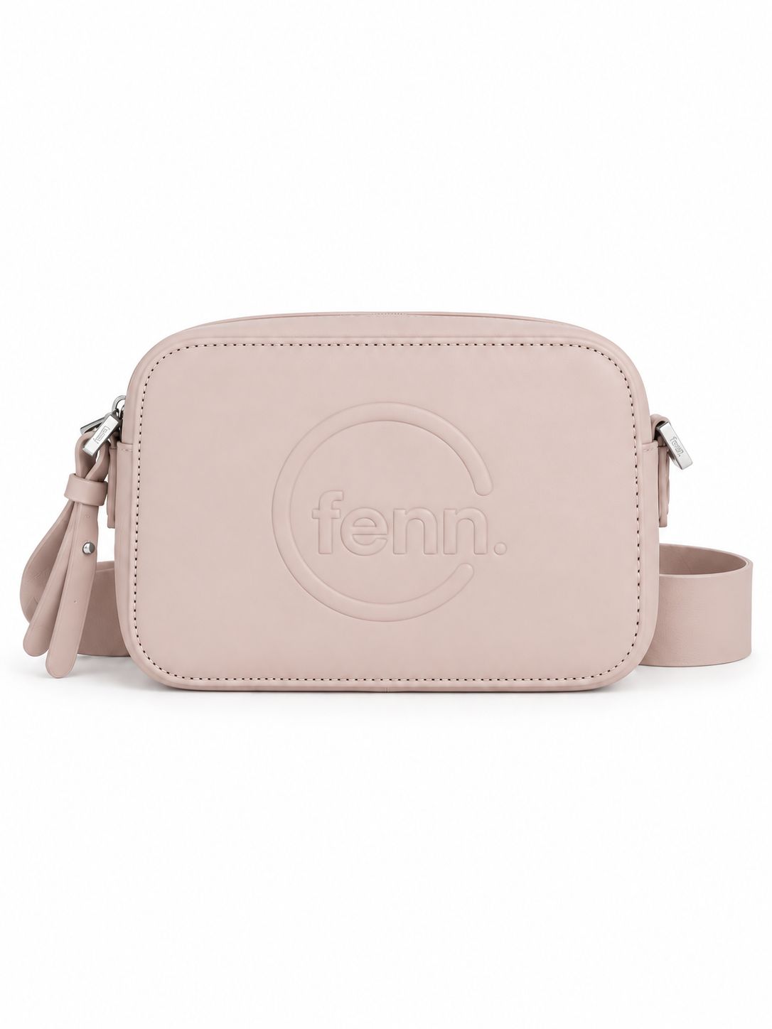 Fenn Collection - Crossbody - Pastel Pink / Silver Strap/Silver Zip - 018-031, Colour: Pastel Pink