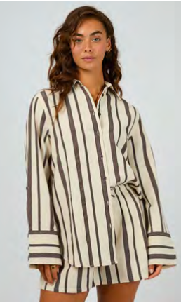 AAE - Rosa Stripe Shirt, Size.: 8