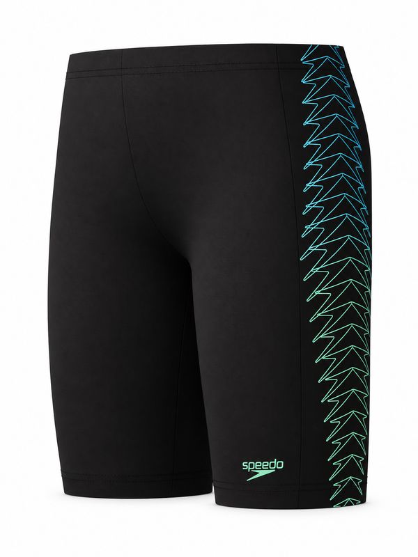 Speedo Youth Boys Plastisol Placement Jammer - Anthracite