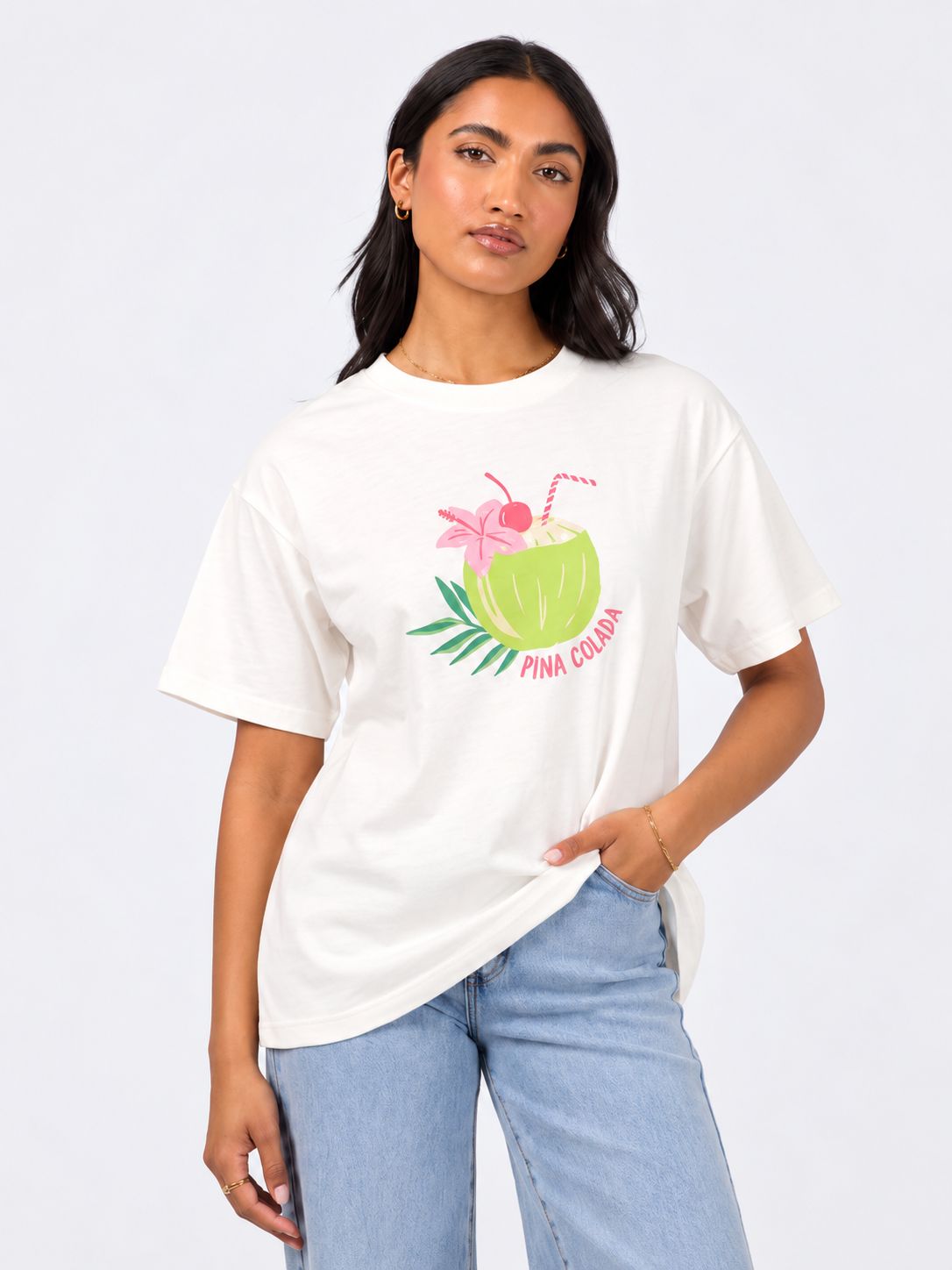 AAE - Pina Colada Relaxed Tee - Vintage White, Sizes: 6