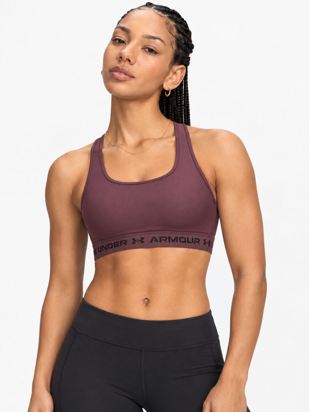 Under Armour - Crossback Mid Bra - Fuchsia Dusk, Sizes: XSmall