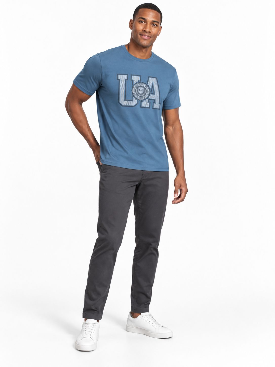 Under Armour - Tees - UA College Crest Logo SS - 6005611-402, Sizes: XS