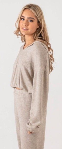 O'Neill - Cammie Hooded L/S Top - PSL3213, Colour: Beige, Sizes: X-Small