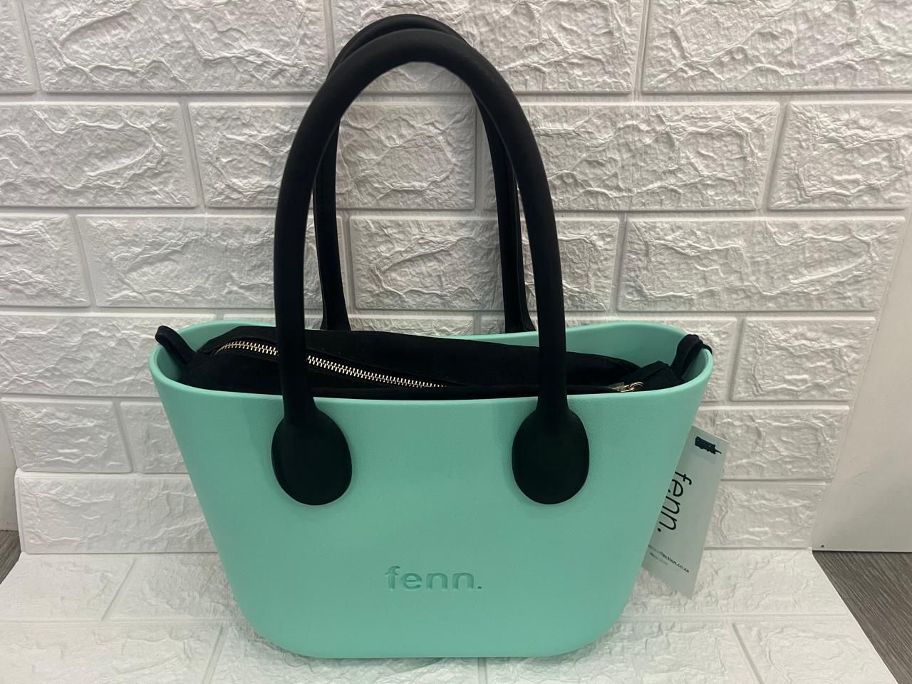 Fenn Collection - Petite Mint Bag - Black Inner - Gold Zip-Black Handles