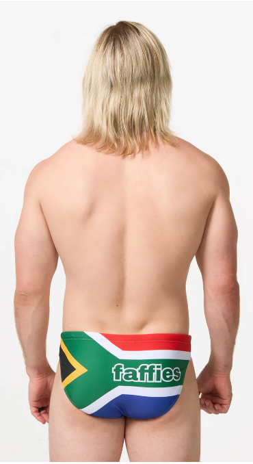 Faffies - Mens SA Flag Swim Briefs