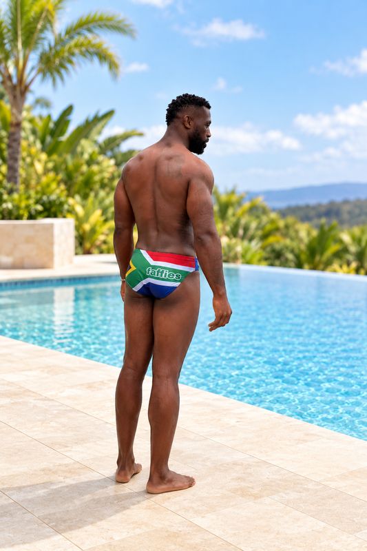 Faffies - Mens SA Flag Swim Briefs