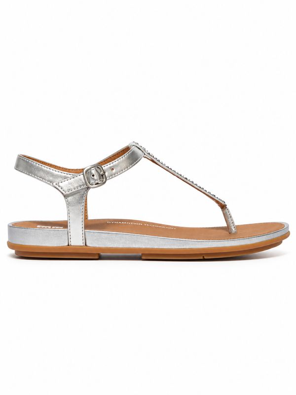 Fitflop - ﻿Gracie Crystal-Mix Leather T-Strap Sandals