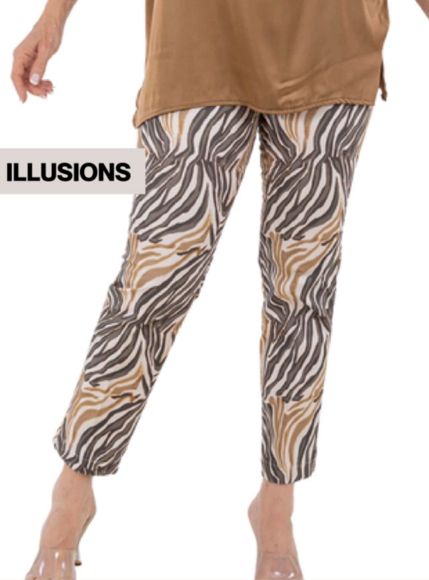Calypso - 7/8 Flat Front Pant - Cotton Spandex Illusions, Size.: 30