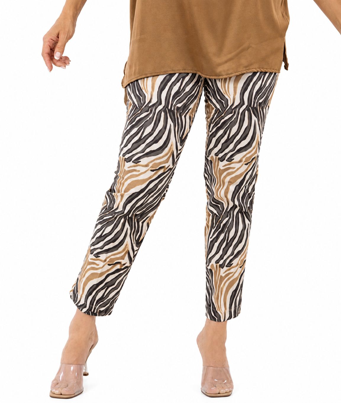 Calypso - 7/8 Flat Front Pant - Cotton Spandex Illusions, Size.: 30