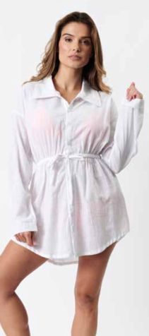 O'Neill - Salt Water Solid Cami Cover up - White - PSL3251, Sizes: Small