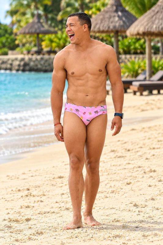 Faffies - Mens Heritage Swim Briefs - Pink