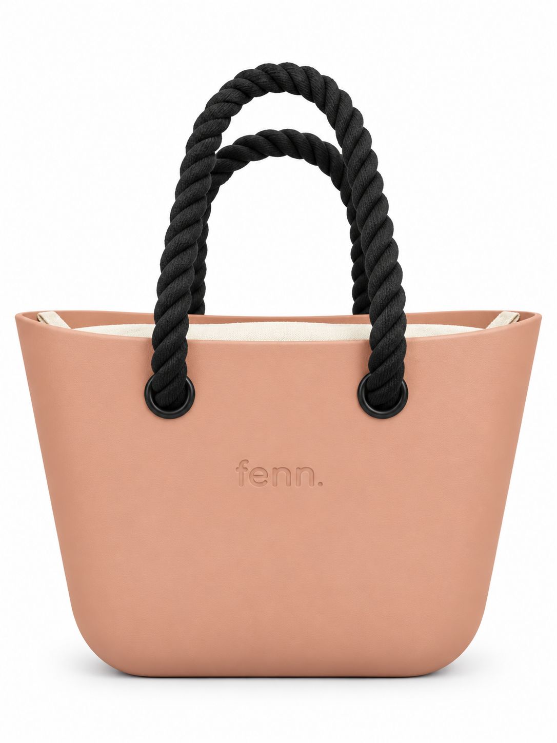 Fenn -Petite - Mocha /Beige inner /Black Rope Handle