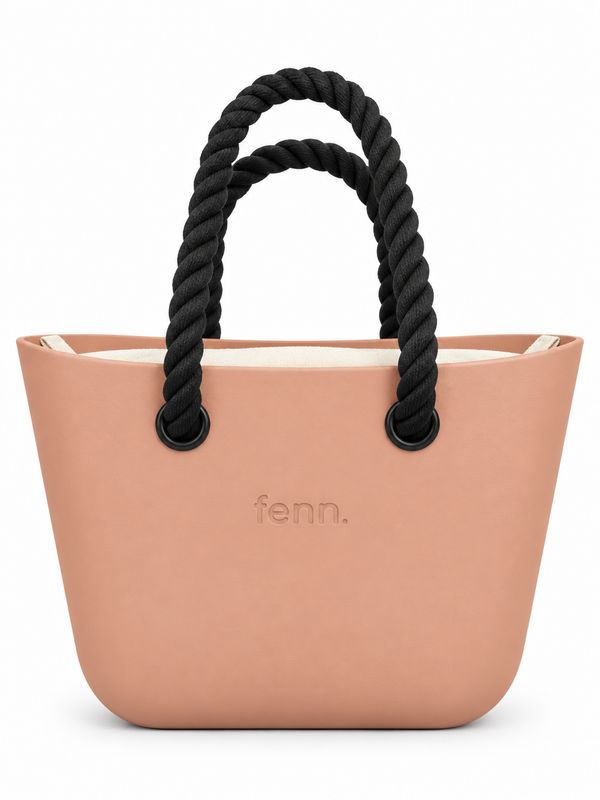 Fenn -Petite - Mocha /Beige inner /Black Rope Handle