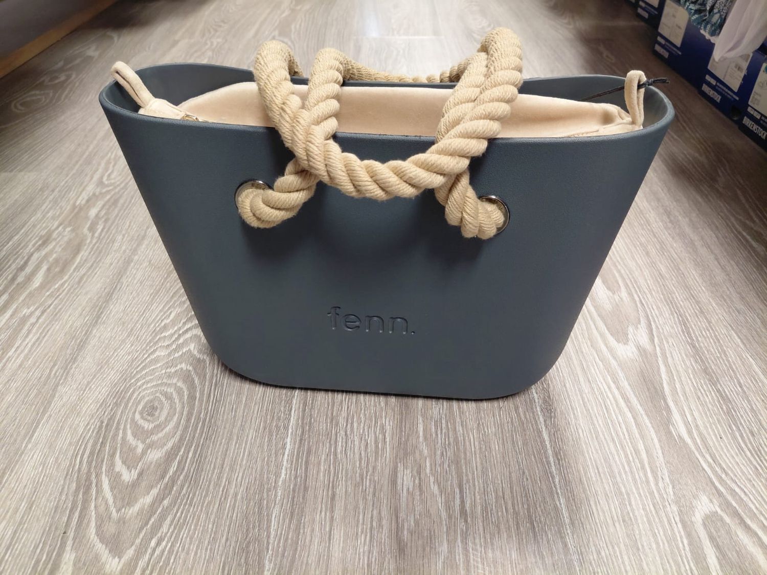 Fenn - Petite - Blue Haze /Beige Inner/Beige Rope Handle