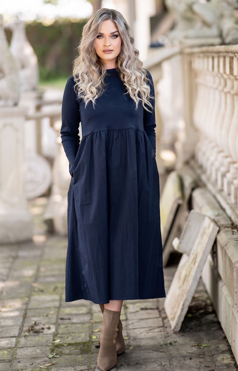 Mastik - MS26-05- Deep Indigo Dress, Size.: 1 (S)
