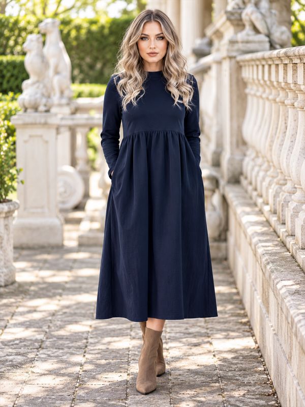 Mastik - MS26-05- Deep Indigo Dress