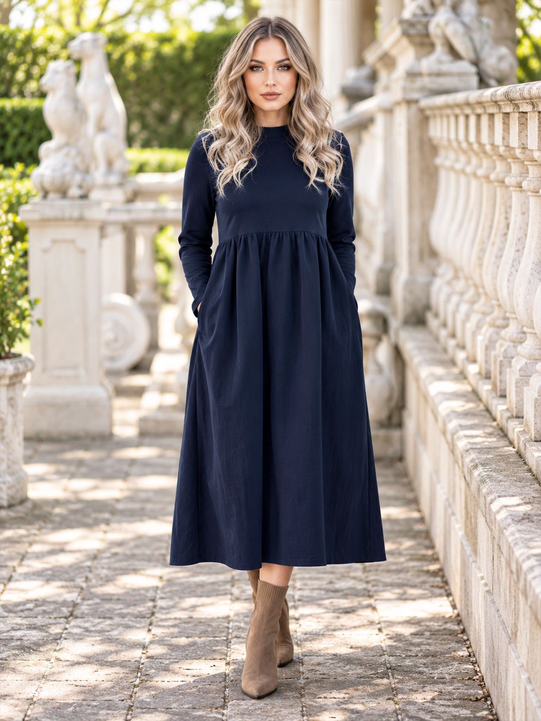 Mastik - MS26-05- Deep Indigo Dress, Size.: 1 (S)