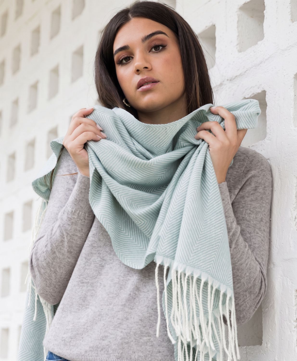 Ateljee - Linear Grace Wrap - Seafoam, Size.: One Size