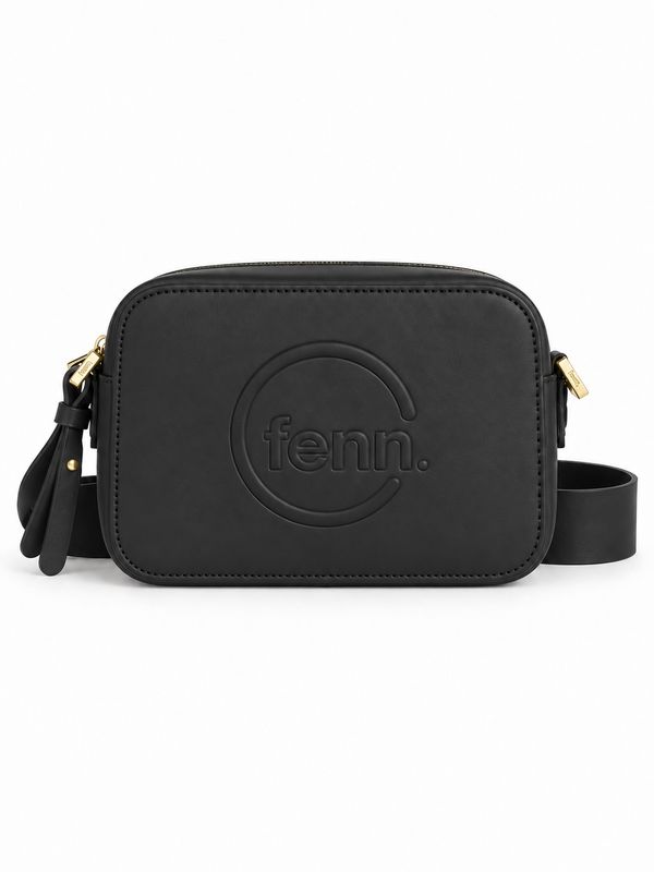 Fenn Collection - Cross Body - Black - Gold Zip - Black Strap -018-005
