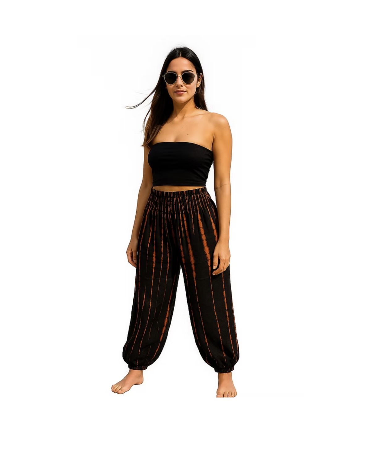 Indoblu - LP7 - Relaxed Pants - Motive - Black - Regular