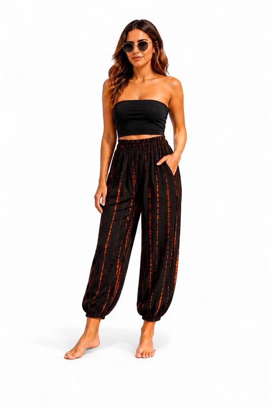 Indoblu - LP7 - Relaxed Pants - Motive - Black