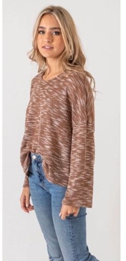 O'Neill - Baliley Jersey L/S Top - Brown/White - PSL3194, Sizes: Small