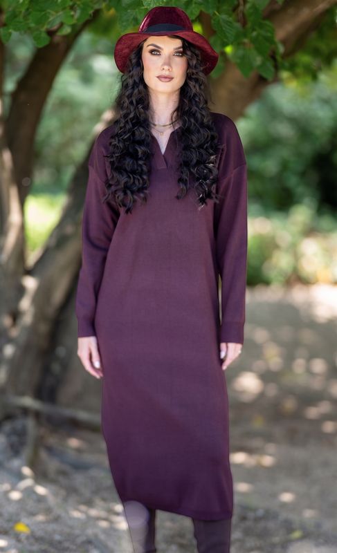 Mastik - MS26-26 - Aubergine Dress