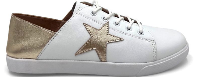 Julz - Vicki - White + Gold Shimmer