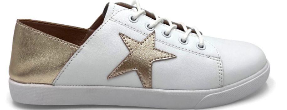Julz - Vicki - White + Gold Shimmer, Sizes: UK3 (36)