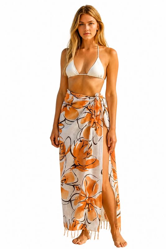 Indoblu - SRG - Sarong - Floral Peach