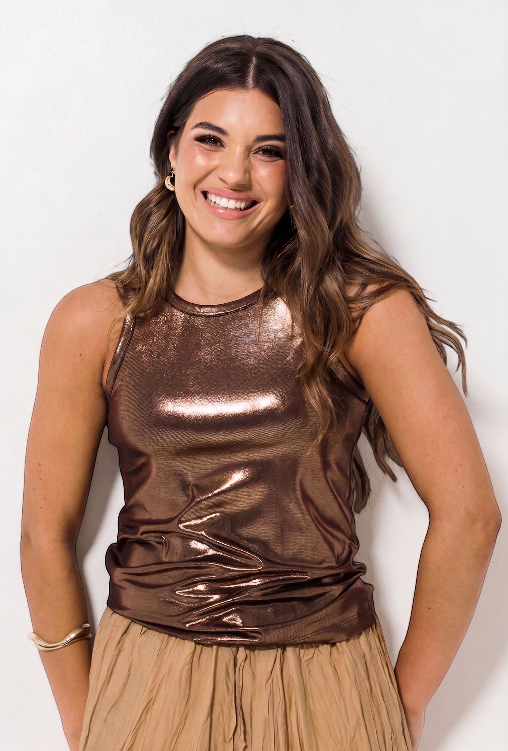 Ateljee - Shimmer Vest - Bronze, Size.: S