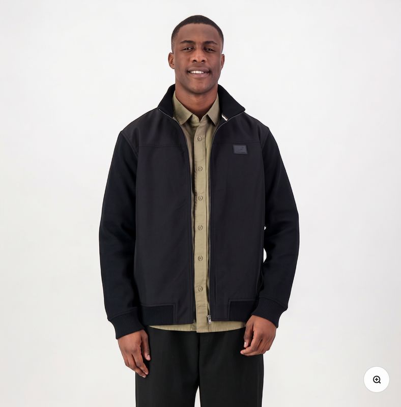 Old School Springboks Premium Soft Shell Jacket-Black
