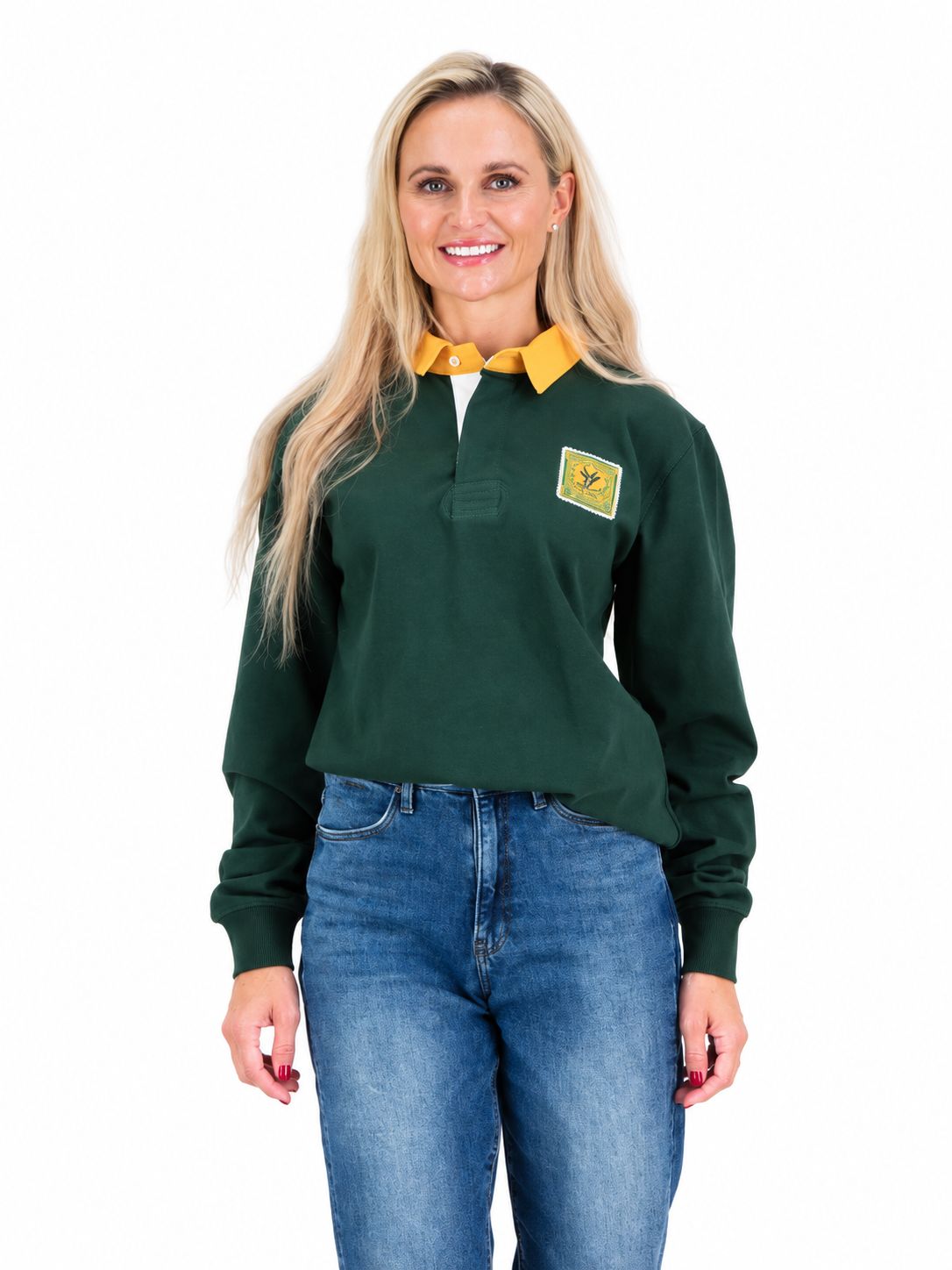 Old School *South Africa Supporters Classic L/S Rugby Jersey, Sizes: X-Small