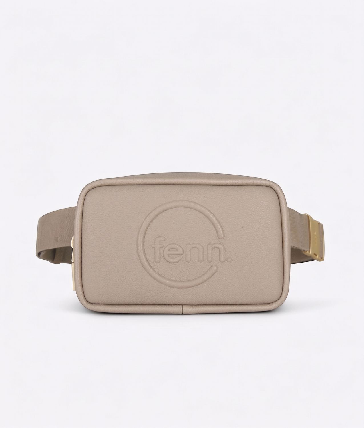 Fenn - Pouch Canvas Strap – Stone/ Sand – Gold Zip