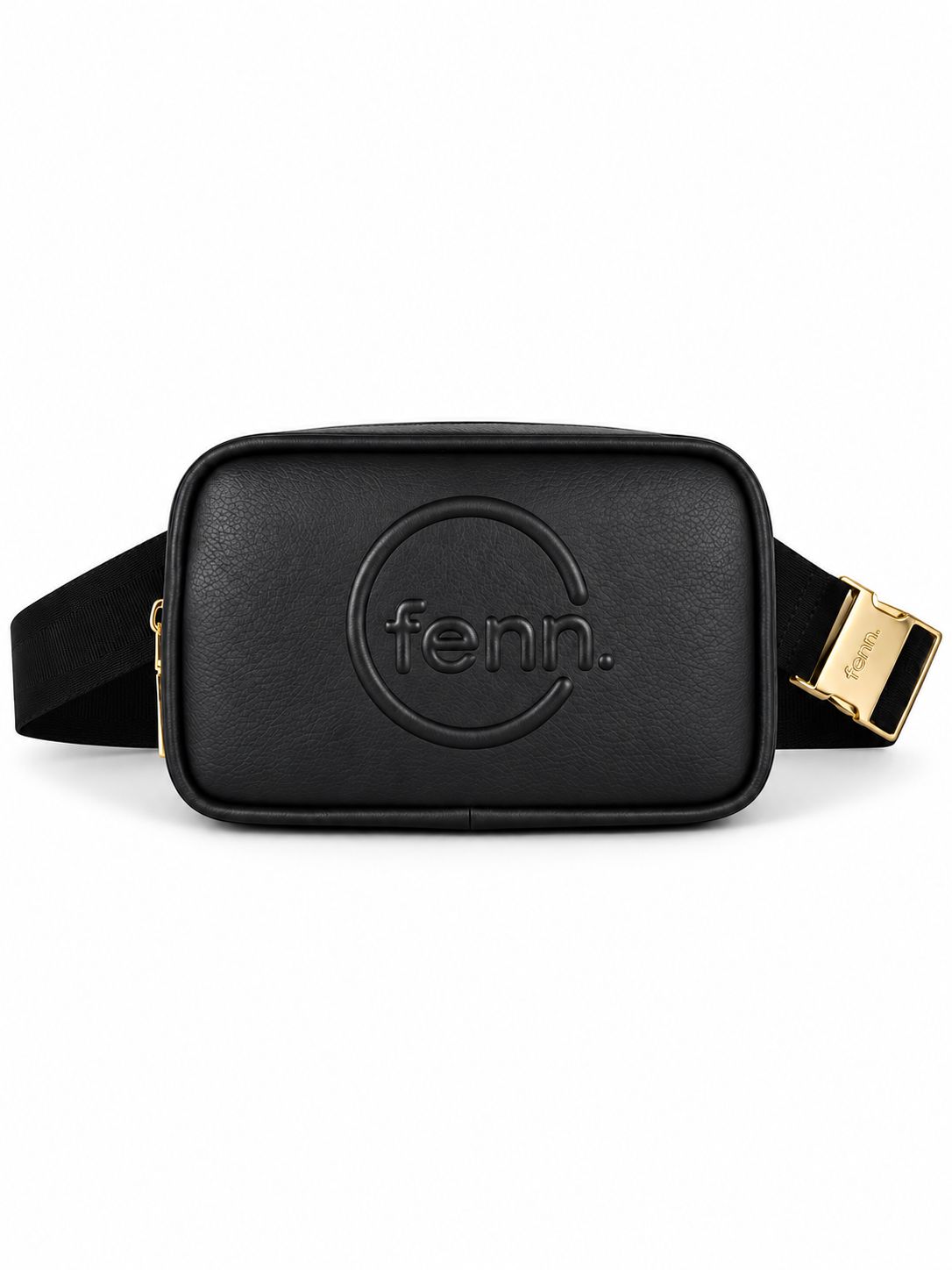 Fenn - Pouch Canvas Strap – Black – Gold Zip