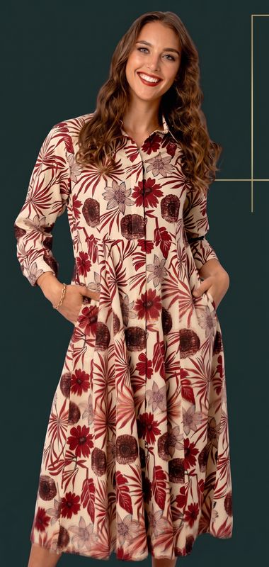 Iconic - Bordeaux Bloom Dress