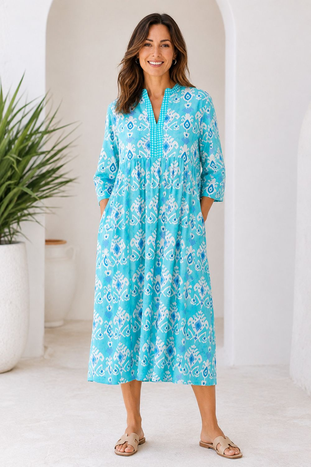 Frock 'n Roll - Mandarin Pin Tuck Dress - MPTD - 1, Size.: S