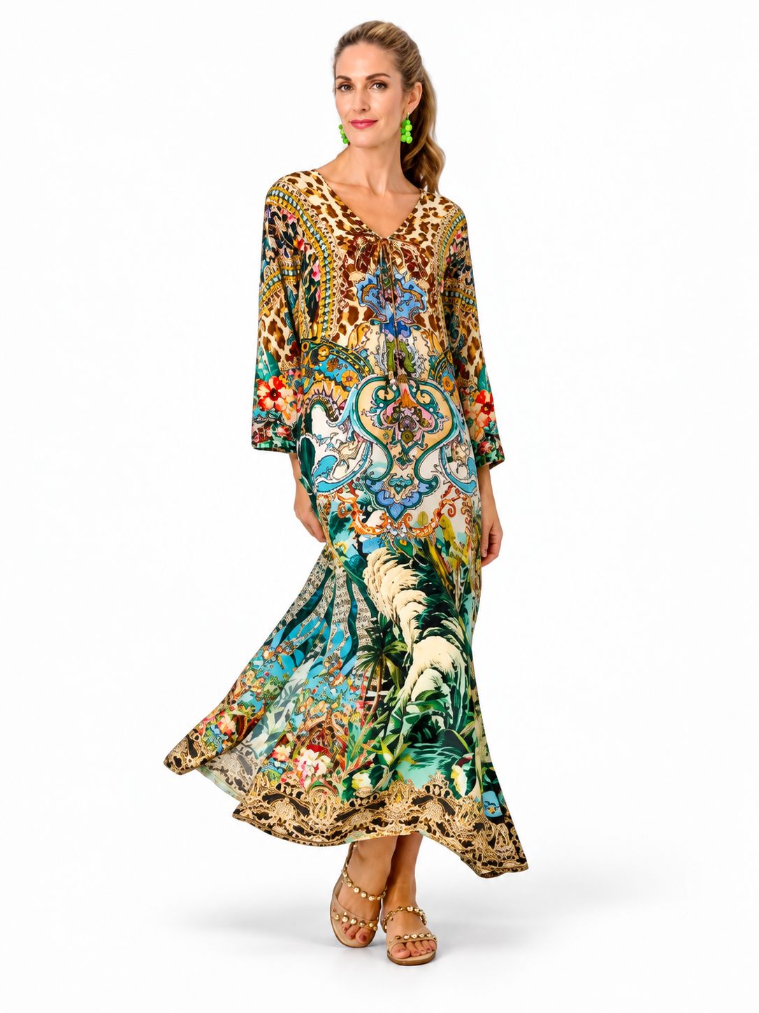 Iconic -Angelica Dress - Green Safari, Size.: X-Small