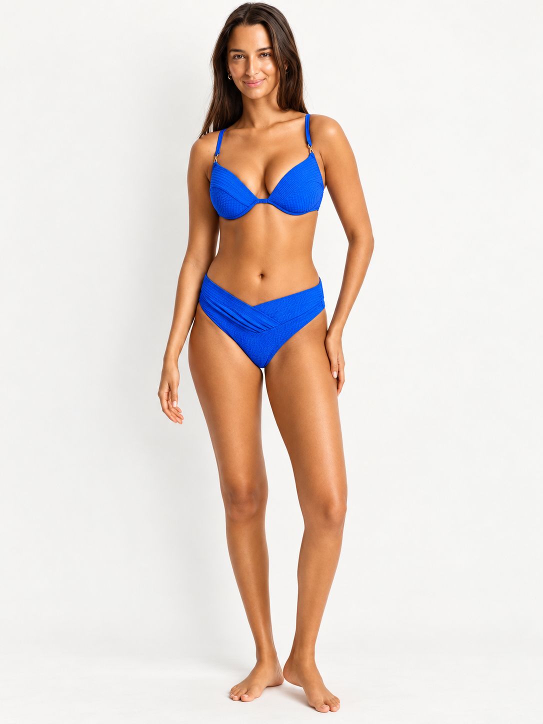 Sea Level - Push Up Bra Top - Blue, Size.: 32