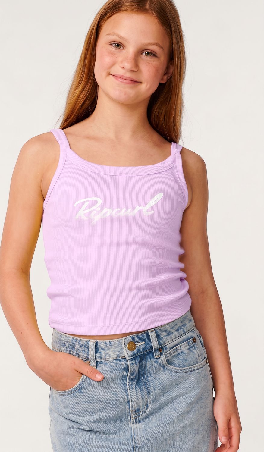Rip Curl - Cover Script Tank - Lilac, Sizes: 7/8