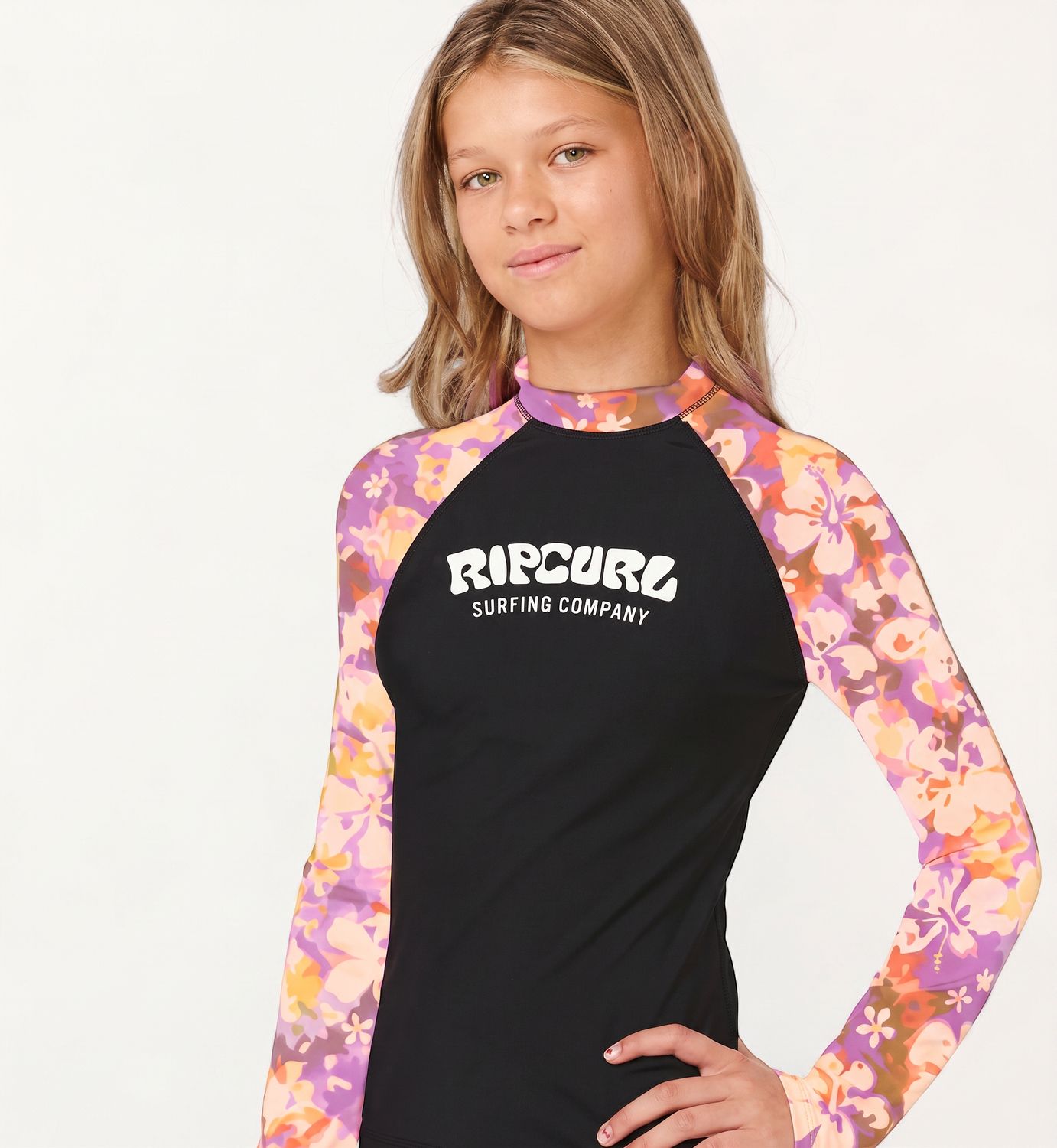 Rip Curl - Echo Beach LS Rashvest - Black, Sizes: 7/8