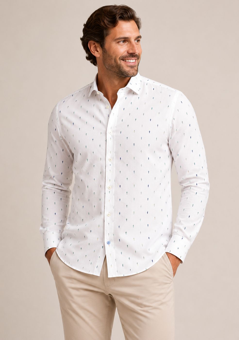 FNF - L/S Shirt -Van Gogh - Sand - 33.035.205, Size.: Medium