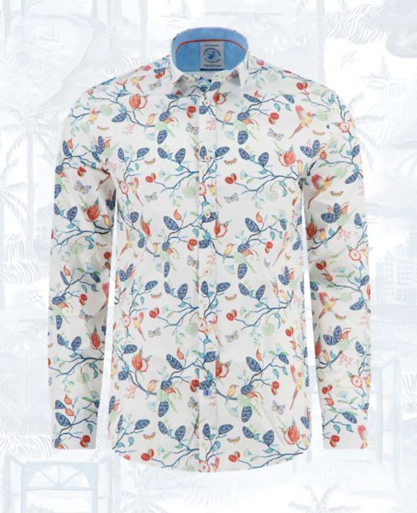 FNF - 33.008.073 - L/S Shirt - Birdy Blooms, Size.: X-Small