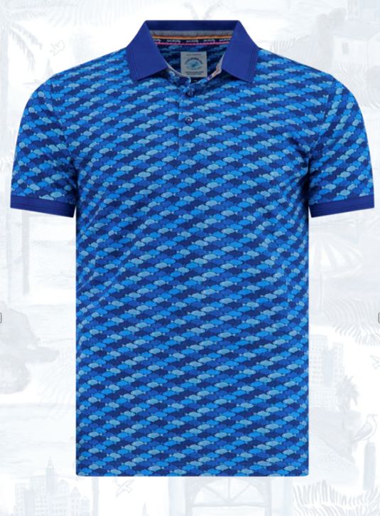 FNF - 33.302.607- S/S Polo Shirt - Graphic Fish, Size.: X-Small