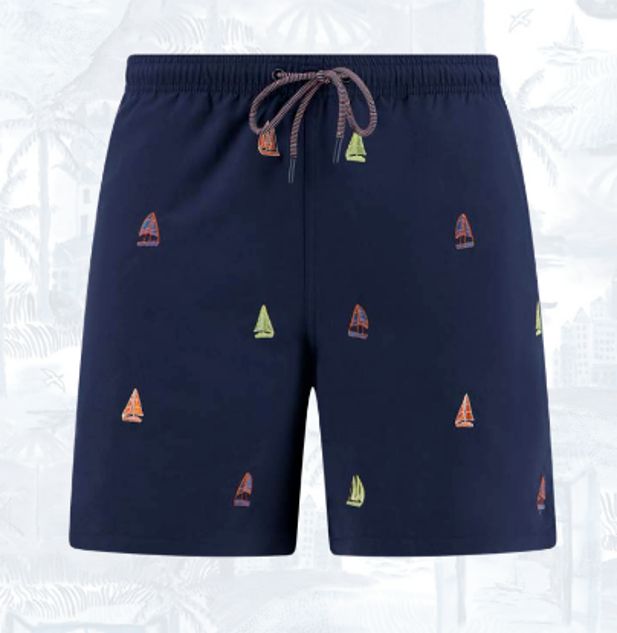 FNF - 33.259.604 - Trunks - Sailing Boats Embroidery, Size.: XS