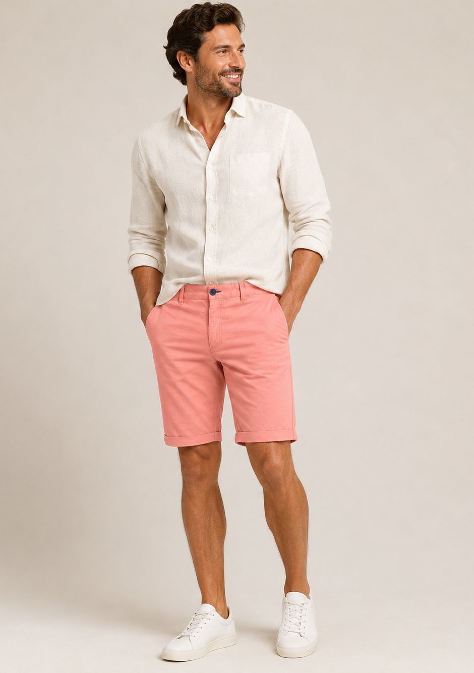 FNF - Bermuda Shorts Garment Dye - Bright Pink - 33.221.426, Size.: 30 (8 )