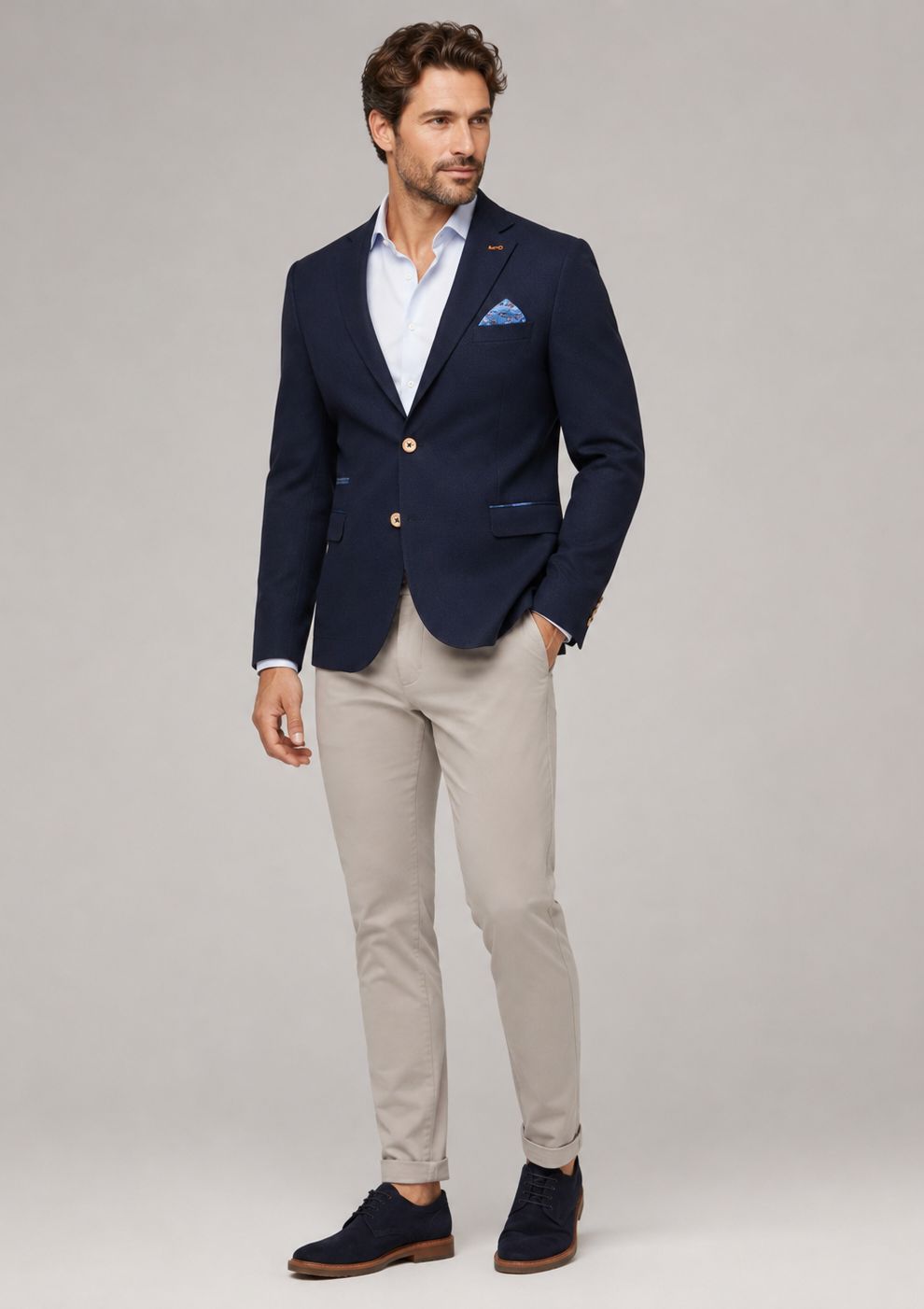 FNF - *Formal Blazer - Bubble Navy - 99.1001.604, Size.: 50
