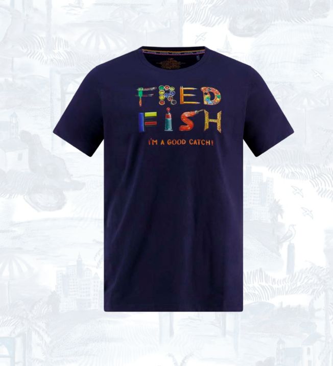 FNF - 33.403.604 - T-Shirt Fred Fish - Navy, Size.: Medium