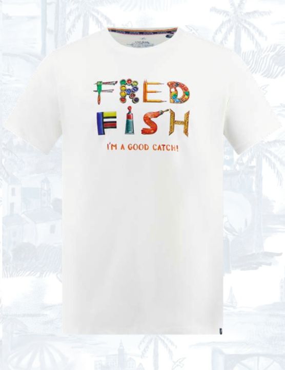 FNF - 33.403.604 - T-Shirt Fred Fish - Off White, Size.: Medium